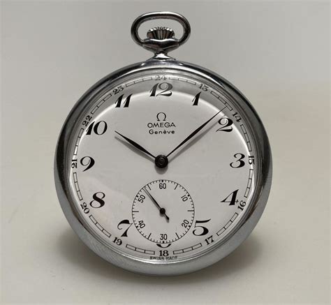 omega vintage pocket watch price|omega geneve pocket watch value.